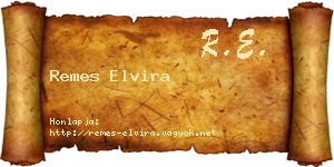 Remes Elvira névjegykártya